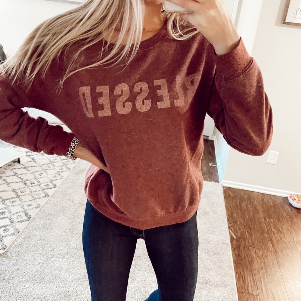Blessed Red Sweater Zoe + Liz Brand